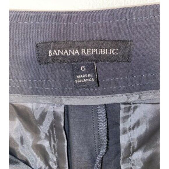 Banana Republic High Rise Wide Leg Charcoal Pants Size 6 - Picture 3 of 6